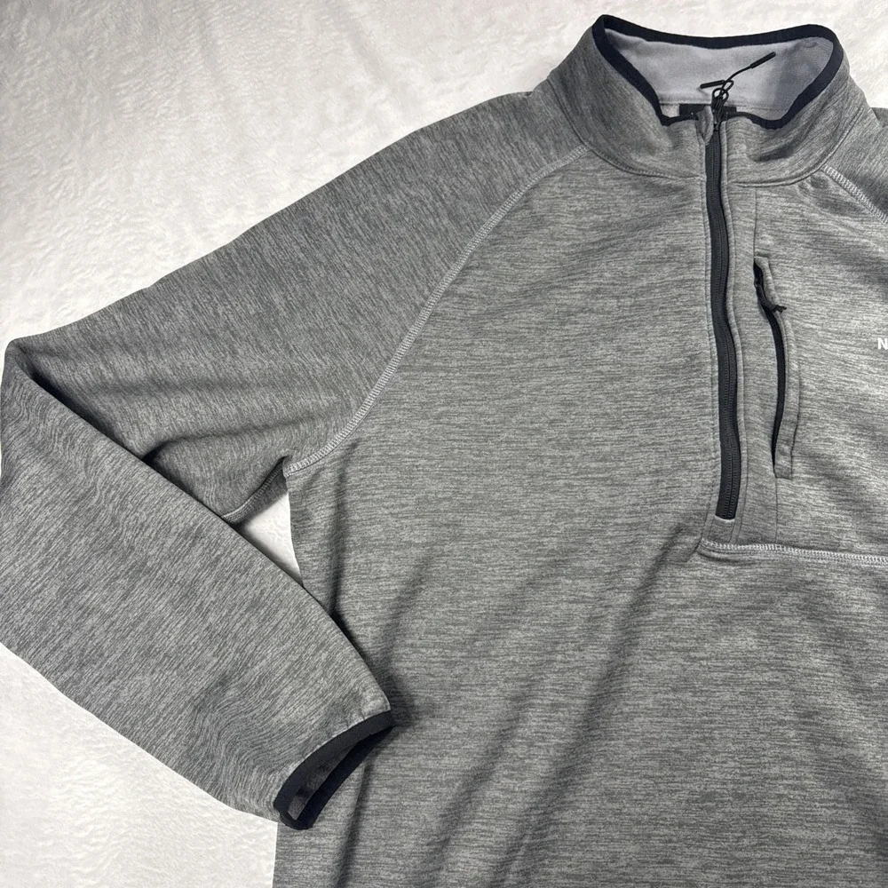 North Face Canyonlands Mens XL Gray Fleece Lined 1/4 Zip Pullover NF0A3SO7